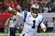 ATLANTA, GA - DECEMBER 29: Cam Newton #1 of the Carolina Panthers celebrates a touchdown against the Atlanta Falcons at Georgia Dome on December 29, 2013 in Atlanta, Georgia. (Photo by Kevin C. Cox/Getty Images)