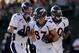 OAKLAND, CA - DECEMBER 29: Peyton Manning #18 of the Denver Broncos congratulates Eric Decker #87 after he threw him a pass for his first touchdown pass of their game against the Oakland Raiders at O.co Coliseum on December 29, 2013 in Oakland, Californi