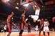 NEW YORK, NY - JANUARY 9: Kenyon Martin #3 of the New York Knicks dunks against Chris Bosh #1 of the Miami Heat during a game at Madison Square Garden in New York City on January 9, 2014. NOTE TO USER: User expressly acknowledges and agrees that, by down