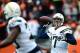 Jan 5, 2014; Cincinnati, OH, USA; San Diego Chargers quarterback Philip Rivers (17) throws a pass during first quarter of the AFC wild card playoff football game against the Cincinnati Bengals at Paul Brown Stadium. Mandatory Credit: Andrew Weber-USA TODA