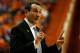 CLEMSON, SC - JANUARY 11: Head Coach Mike Krzyzewski of the Duke Blue Devils calls out a play during the game against the Clemson Tigers at Littlejohn Coliseum on January 11, 2014 in Clemson, South Carolina. The Clemson Tigers defeated the Duke Blue Devil