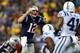 FOXBORO, MA - JANUARY 11: Tom Brady #12 of the New England Patriots calls a play against the Indianapolis Colts during the AFC Divisional Playoff game at Gillette Stadium on January 11, 2014 in Foxboro, Massachusetts. (Photo by Elsa/Getty Images)