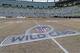 Jan 5, 2014; Green Bay, WI, USA; The NFL Wild Card logo on the field prior to the 2013 NFC wild card playoff football game between the San Francisco 49ers and the Green Bay Packers at Lambeau Field. Mandatory Credit: Jeff Hanisch-USA TODAY Sports