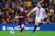 BARCELONA, SPAIN - SEPTEMBER 14: Lionel Messi of FC Barcelona duels for the ball with Ivan Rakitic of Sevilla FC during the La Liga match between FC Barcelona and Sevilla FC at Camp Nou on September 14, 2013 in Barcelona, Spain. (Photo by David Ramos/Ge