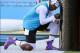 Jan 12, 2014; Charlotte, NC, USA; Carolina Panthers quarterback Cam Newton takes a moment during warm ups prior to the 2013 NFC divisional playoff football game at Bank of America Stadium. Mandatory Credit: Bob Donnan-USA TODAY Sports