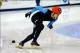 Jan 5, 2014; Kearns, UT, USA; J.R. Celski competes in the 1000m of the U.S. Olympic short track speedskating trials at Utah Olympic Oval. Mandatory Credit: Chris Nicoll-USA TODAY Sports