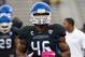 Oct 19, 2013; Buffalo, NY, USA; Buffalo Bulls linebacker Khalil Mack (46) before a game against the Massachusetts Minutemen at University of Buffalo Stadium. Mandatory Credit: Timothy T. Ludwig-USA TODAY Sports