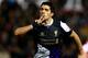 STOKE ON TRENT, ENGLAND - JANUARY 12: Luis Suarez of Liverpool celebrates as he scorea their second goal during the Barclays Premier League match between Stoke City and Liverpool at Britannia Stadium on January 12, 2014 in Stoke on Trent, England. (Phot