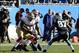 49ers inside backer Patrick Willis works to secure his first-quarter interception.