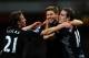 LONDON, ENGLAND - JANUARY 30: Jordan Henderson of Liverpool celebrates scoring their second goal with lSteven Gerrard and Lucas Leiva of Liverpool during the Barclays Premier League match between Arsenal and Liverpool at Emirates Stadium on January 30, 2