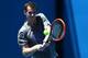 MELBOURNE, AUSTRALIA - JANUARY 13: Andy Murray of Great Britain plays a backhand in a practice session during day one of the 2014 Australian Open at Melbourne Park on January 13, 2014 in Melbourne, Australia. (Photo by Clive Brunskill/Getty Images)
