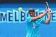 MELBOURNE, AUSTRALIA - JANUARY 12: Rafael Nadal of Spain plays a backhand during practice ahead of the 2014 Australian Open at Melbourne Park on January 12, 2014 in Melbourne, Australia. (Photo by Quinn Rooney/Getty Images)