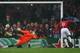 MOSCOW - MAY 21: Anderson of Manchester United beats Petr Cech of Chelsea as he scores a penalty in the shoot out during the UEFA Champions League Final match between Manchester United and Chelsea at the Luzhniki Stadium on May 21, 2008 in Moscow, Russia