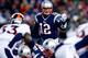 FOXBORO, MA - NOVEMBER 24: Quarterback Tom Brady #12 of the New England Patriots calls a play against the Denver Broncos during a game at Gillette Stadium on November 24, 2013 in Foxboro, Massachusetts. (Photo by Jared Wickerham/Getty Images)