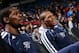 SACRAMENTO, CA - DECEMBER 3: Kevin Durant #35 and Russell Westbrook #0 of the Oklahoma City Thunder share a laugh before the game the Sacramento Kings at Sleep Train Arena on December 3, 2013 in Sacramento, California. NOTE TO USER: User expressly acknow