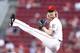 CINCINNATI, OH - SEPTEMBER 4: Bronson Arroyo #61 of the Cincinnati Reds pitches against the St. Louis Cardinals during the game at Great American Ball Park on September 4, 2013 in Cincinnati, Ohio. (Photo by Joe Robbins/Getty Images)