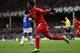 LIVERPOOL, ENGLAND - NOVEMBER 23: Daniel Sturridge of Liverpool celebrates scoring his team's third goal during the Barclays Premier League match between Everton and Liverpool at Goodison Park on November 23, 2013 in Liverpool, England. (Photo by Clive