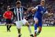 WEST BROMWICH, ENGLAND - SEPTEMBER 01: Nikica Jelavic of Everton is challenged by Shane Long of West Brom during the Barclays Premier League match between West Bromwich Albion and Everton at The Hawthorns on September 1, 2012 in West Bromwich, England.