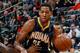 ATLANTA, GA - JANUARY 08: Danny Granger #33 of the Indiana Pacers drives against Louis Williams #3 of the Atlanta Hawks at Philips Arena on January 8, 2014 in Atlanta, Georgia. NOTE TO USER: User expressly acknowledges and agrees that, by downloading an