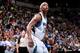 MINNEAPOLIS, MN - APRIL 15: Dante Cunningham #33 of the Minnesota Timberwolves battles for rebound position against the Utah Jazz on April 15, 2013 at Target Center in Minneapolis, Minnesota. NOTE TO USER: User expressly acknowledges and agrees that, by d