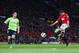 MANCHESTER, ENGLAND - APRIL 22: Robin van Persie of Manchester United scores his team's second goal during the Barclays Premier League match between Manchester United and Aston Villa at Old Trafford on April 22, 2013 in Manchester, England. (Photo by Al