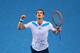 MELBOURNE, AUSTRALIA - JANUARY 14: Andy Murray of Great Britain celebrates winning his first round match against Go Soeda of Japan during day two of the 2014 Australian Open at Melbourne Park on January 14, 2014 in Melbourne, Australia. (Photo by Quinn