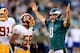 PHILADELPHIA, PA - NOVEMBER 17: Punter Donnie Jones #8 of the Philadelphia Eagles celebrates a kick against the Washington Redskins during the fourth quarter of the Eagles 24-16 win at Lincoln Financial Field on November 17, 2013 in Philadelphia, Pennsylv