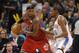 Feb 14, 2013; Oklahoma City, OK, USA; Miami Heat forward LeBron James (6) handles the ball against Oklahoma City Thunder forward Kevin Durant (35) during the second half at the Chesapeake Energy Arena. Mandatory Credit: Mark D. Smith-USA TODAY Sports