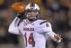 COLUMBIA, MO - OCTOBER 26: Quarterback Connor Shaw #14 of the South Carolina Gamecocks drops back to pass against the Missouri Tigers during the second half on October 26, 2013 at Faurot Field/Memorial Stadium in Columbia, Missouri. (Photo by Peter Aike