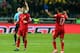 STOCKHOLM, SWEDEN - NOVEMBER 19: Cristiano Ronaldo (L) of Portugal celebrate with team mate Nani after winning the FIFA 2014 World Cup Qualifier Play-off Second Leg match between Sweden and Portugal at Friends Arena on November 19, 2013 in Stockholm, Swe