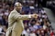 Jan 12, 2014; Sacramento, CA, USA; Cleveland Cavaliers head coach Mike Brown calls out to his players during the second quarter against the Sacramento Kings at Sleep Train Arena. Mandatory Credit: Kelley L Cox-USA TODAY Sports