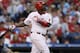 PHILADELPHIA - SEPTEMBER 29: Ryan Howard of the Philadelphia Phillies bats against the Washington Nationals on September 29, 2007 at Citizens Bank Park in Philadelphia, Pennsylvania. (Photo by Hunter Martin/Getty Images)