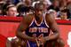 CHICAGO - MAY 13: Anthony Mason #14 of the New York Knicks waits at the scorers table to check into Game Three of the Eastern Conference Semifinals during the 1994 NBA Playoffs at Chicago Stadium on May 13, 1994 in Chicago, Illinois. The Bulls won 104-1