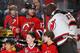 NEWARK, NJ - JANUARY 11: Michael Ryder #17 of the New Jersey Devils talks with NBA great Shaquille O'Neal before Shaq participated in the ceremonial puck drop before an NHL hockey game between the Florida Panthers and the Devils at Prudential Center on J