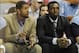Nov 17, 2013; Chapel Hill, NC, USA; North Carolina Tar Heels guard Leslie McDonald (2) and guard P.J. Hairston (15) sit on the sideline during the second half of their loss to the Belmont Bruins at Dean E. Smith Student Activities Center. Belmont won 83-8