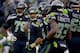 SEATTLE, WA - JANUARY 11: Quarterback Russell Wilson #3 of the Seattle Seahawks looks on in the third quarter while taking on the New Orleans Saints during the NFC Divisional Playoff Game at CenturyLink Field on January 11, 2014 in Seattle, Washington.