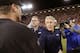 SAN FRANCISCO, CA - OCTOBER 18: Head Coach Pete Carroll of the Seattle Seahawks shakes the hand of Head Coach Jim Harbaugh of the San Francisco 49ers after the 49ers defeated the Seahawks 13 to 6 in NFL football game at Candlestick Park on October 18, 20