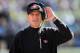 CHARLOTTE, NC - JANUARY 12: Head coach Jim Harbaugh of the San Francisco 49ers looks ok from the sideline in the second quarter against the Carolina Panthers during the NFC Divisional Playoff Game at Bank of America Stadium on January 12, 2014 in Charlott