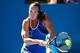 SYDNEY, AUSTRALIA - JANUARY 06: Jelena Jankovic of Serbia plays a backhand her match against Ekaterina Makarova of Russia during day two of the Sydney International at Sydney Olympic Park Tennis Centre on January 6, 2014 in Sydney, Australia. (Photo by