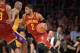 LOS ANGELES, CA - JANUARY 14: Kyrie Irving #2 of the Cleveland Cavaliers drives against Jodie Meeks #20 of the Los Angeles Lakers at Staples Center on January 14, 2014 in Los Angeles, California. NOTE TO USER: User expressly acknowledges and agrees that,