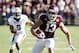 HOUSTON, TX - OCTOBER 19: Mike Evans #13 of the Texas A&M Aggies runs after the catch while Jermaine Whitehead #9 of the Auburn Tigers chases on October 19, 2013 at Kyle Field in College Station, Texas. (Photo by Thomas B. Shea/Getty Images)
