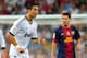MADRID, SPAIN - AUGUST 29: Cristiano Ronaldo of Real Madrid and Leo Messi of FC Barcelona react during the Supercopa second leg match between Real Madrid and Barcelona at Estadio Santiago Bernabeu on August 29, 2012 in Madrid, Spain. (Photo by Gonzalo A