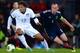 GLASGOW, UNITED KINGDOM - NOVEMBER 15: Jermaine Jones of USA and Scott Brown (R) of Scotland compete for the ball during the International Friendly match between Scotland and USA at Hampden Park on November 15, 2013 in Glasgow, Scotland. (Photo by Mark