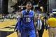 Jan 11, 2014; Nashville, TN, USA; Kentucky Wildcats forward Willie Cauley-Stein (15) walks off the court after his team defeated the Vanderbilt Commodores 71-62 during the second half at Memorial Gym. Mandatory Credit: Jim Brown-USA TODAY Sports