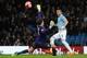 MANCHESTER, ENGLAND - JANUARY 15: Alvaro Negredo of Manchester City scores the second goal past Simon Eastwood of Blackburn Rovers during the Budweiser FA Cup Third Round Replay match between Manchester City and Blackburn Rovers at the Etihad Stadium on