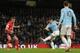 MANCHESTER, ENGLAND - JANUARY 15: Sergio Aguero of Manchester City scores his team's fourth goal during the Budweiser FA Cup Third Round Replay match between Manchester City and Blackburn Rovers at the Etihad Stadium on January 15, 2014 in Manchester, En