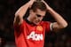 MANCHESTER, ENGLAND - JANUARY 01: Nemanja Vidic of Manchester United reacts during the Barclays Premier League match between Manchester United and Tottenham Hotspur at Old Trafford on January 1, 2014 in Manchester, England. (Photo by Michael Regan/Getty
