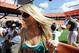 Aug. 4, 2012; Miami, FL, USA; Lauren Ufer (left) the wife of Miami Dolphins quarterback Ryan Tannehill (right) leaves field after a teams scrimmage at Sun Life Stadium. Mandatory Credit: Steve Mitchell-USA TODAY Sports