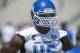 Sep 7, 2013; Waco, TX, USA; Buffalo Bulls linebacker Khalil Mack (46) warms up before the game against the Baylor Bears at Floyd Casey Stadium. Mandatory Credit: Jerome Miron-USA TODAY Sports