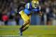 October 12, 2013; Pasadena, CA, USA; UCLA Bruins linebacker Anthony Barr (11) defends against the California Golden Bears during the first half at the Rose Bowl. Mandatory Credit: Gary A. Vasquez-USA TODAY Sports